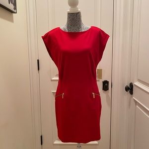 Michael Kors Red Blaze Short Sleeve Casual Dress